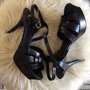 YSL Mid-Heel Tribute Sandal - 37.5